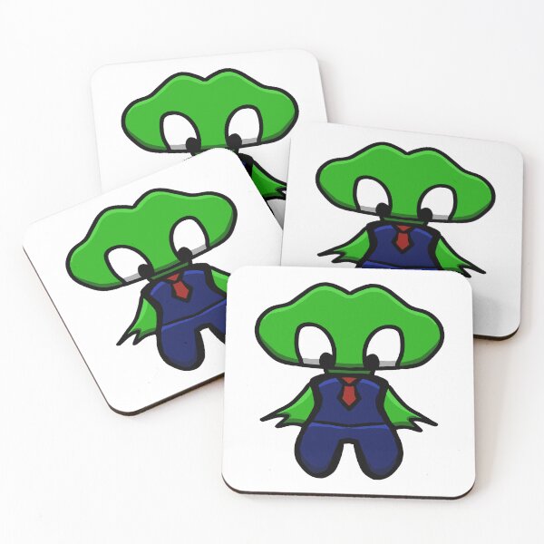 Item preview, Cute Big-Headed Business Monster Green – Kawaii Sticker Art designed and sold by davidmalec.