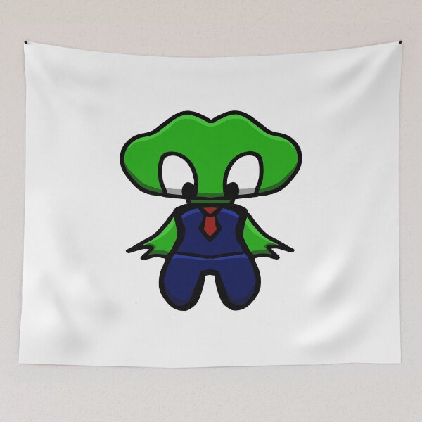 Item preview, Cute Big-Headed Business Monster Green – Kawaii Sticker Art designed and sold by davidmalec.