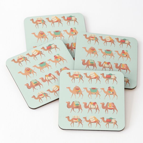 Item preview, Camel Caravan / Camel Train Colorful Illustration  designed and sold by LoveSeasonz.