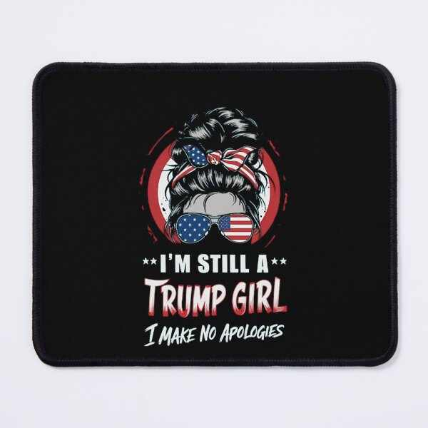 Item preview, Patriotic Messy Bun Woman Stars Stripes Aviator designed and sold by JasetParks.