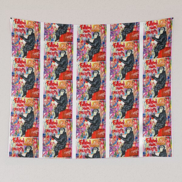 Item preview, Banksy Monkey Follow Your Dreams designed and sold by marionchans.