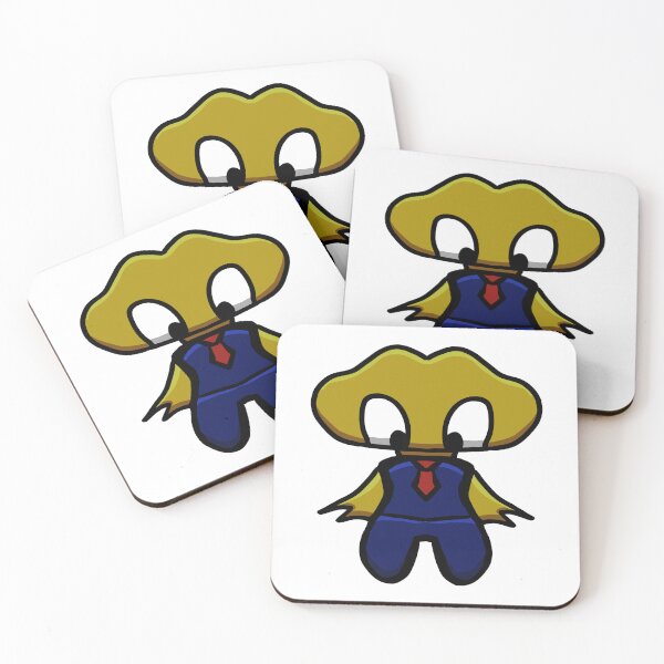 Item preview, Cute Big-Headed Business Monster Gold – Kawaii Sticker Art  designed and sold by davidmalec.