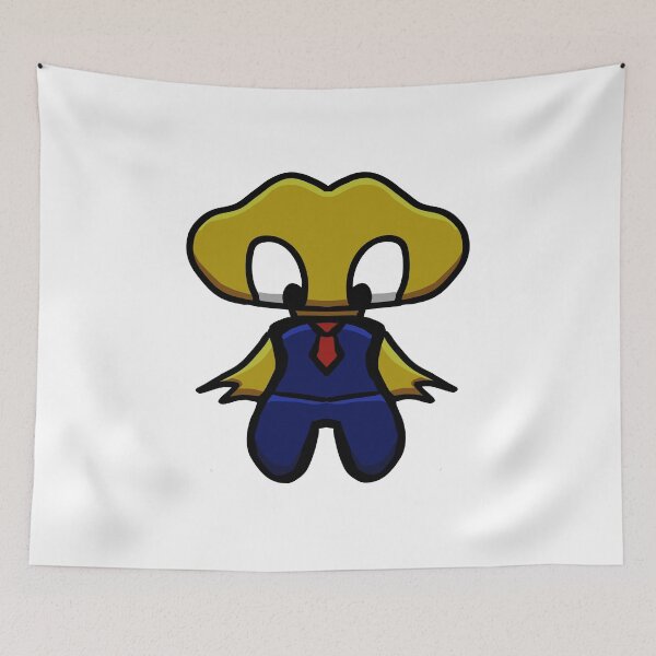 Item preview, Cute Big-Headed Business Monster Gold – Kawaii Sticker Art  designed and sold by davidmalec.
