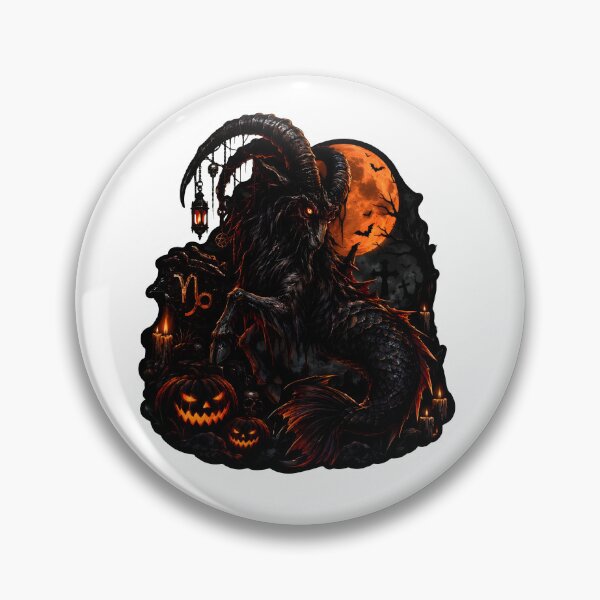 Item preview, Capricorn Halloween Dark Sea Goat designed and sold by Zodiac Celestial Art.