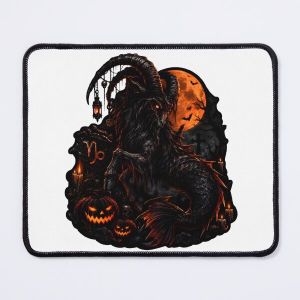 Item preview, Capricorn Halloween Dark Sea Goat designed and sold by Zodiac Celestial Art.