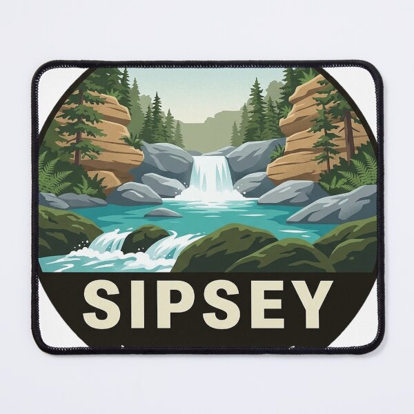 Item preview, Sipsey Wilderness Rushing Water Circle Badge Sticker designed and sold by DetourDgn.