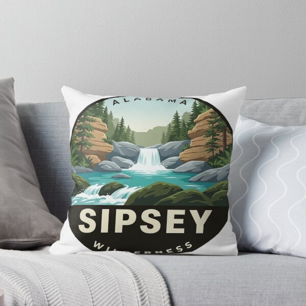 Item preview, Sipsey Wilderness Rushing Water Circle Badge Sticker designed and sold by DetourDgn.