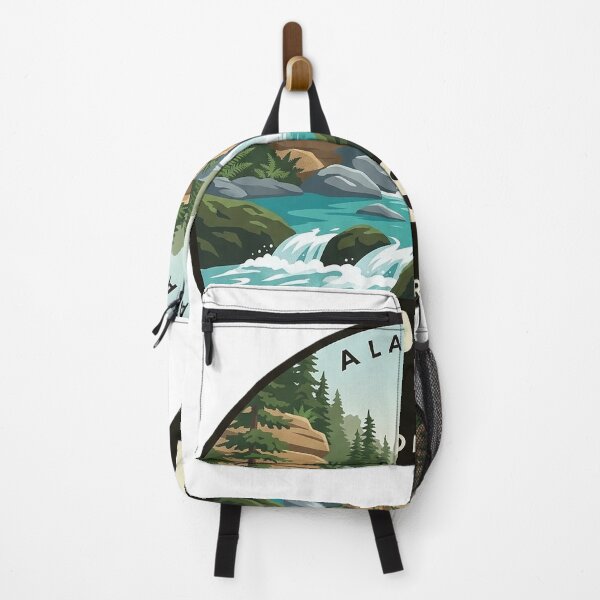 Item preview, Sipsey Wilderness Rushing Water Circle Badge Sticker designed and sold by DetourDgn.