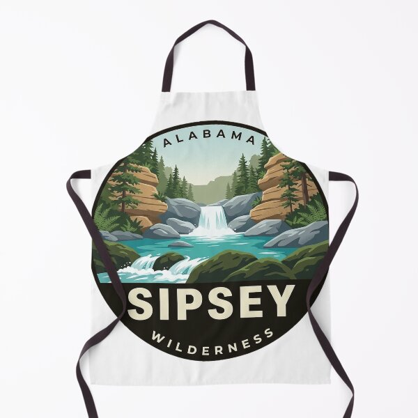 Item preview, Sipsey Wilderness Rushing Water Circle Badge Sticker designed and sold by DetourDgn.