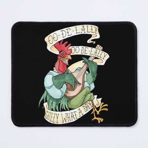 Item preview, Alan-A-Dale Rooster Oo-De-Lally Golly What A Day Tattoo Watercolor Painting Robin Hood designed and sold by shopDex.