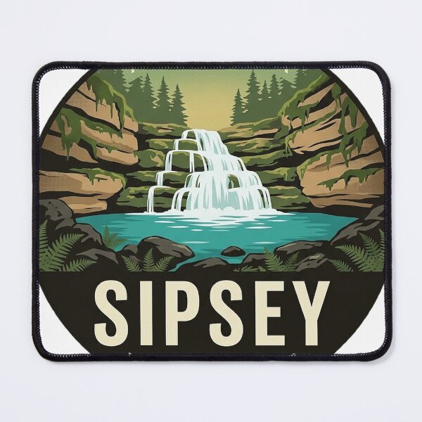 Item preview, Sipsey Wilderness Mossy Cascade Circle Badge Sticker designed and sold by DetourDgn.