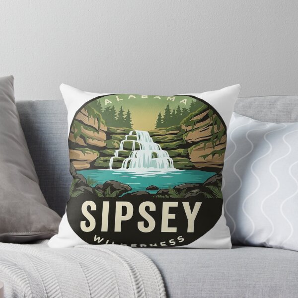 Item preview, Sipsey Wilderness Mossy Cascade Circle Badge Sticker designed and sold by DetourDgn.