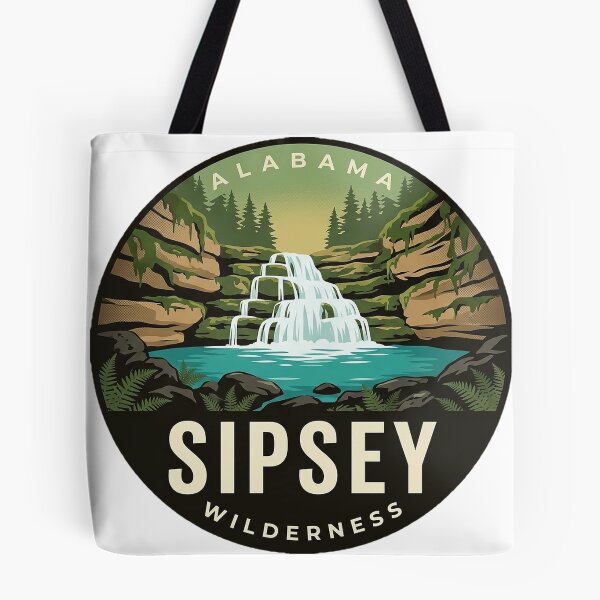 Item preview, Sipsey Wilderness Mossy Cascade Circle Badge Sticker designed and sold by DetourDgn.