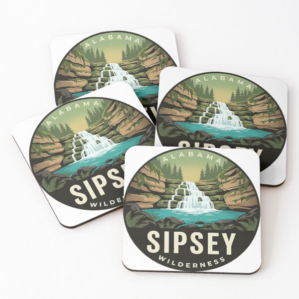 Item preview, Sipsey Wilderness Mossy Cascade Circle Badge Sticker designed and sold by DetourDgn.