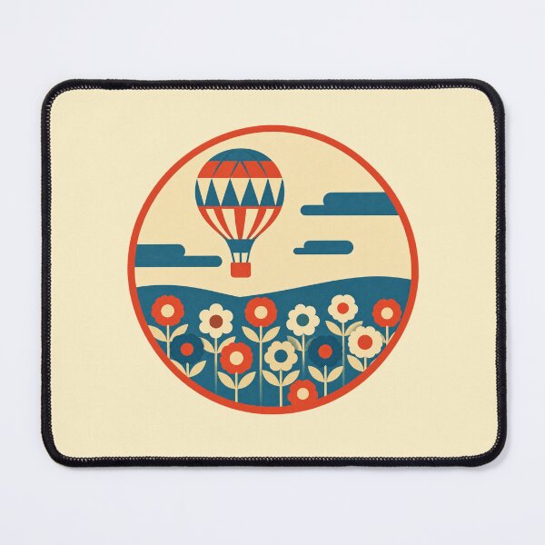 Item preview, Retro Hot Air Balloon – Flower Field designed and sold by mellow-koko.