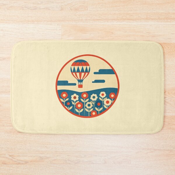 Item preview, Retro Hot Air Balloon – Flower Field designed and sold by mellow-koko.
