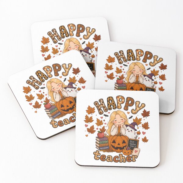 Item preview, Happy Teacher Autumn Pumpkin Halloween designed and sold by TheChalkyFox.