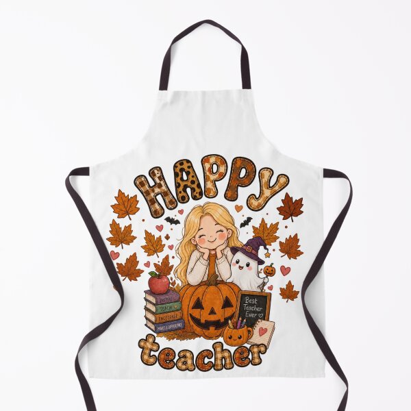 Item preview, Happy Teacher Autumn Pumpkin Halloween designed and sold by TheChalkyFox.