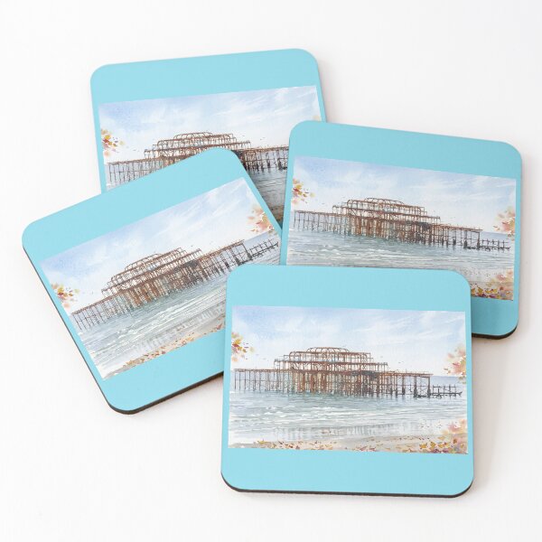 Item preview, Brighton West Pier Autumn Watercolour designed and sold by ArtworkNorth.