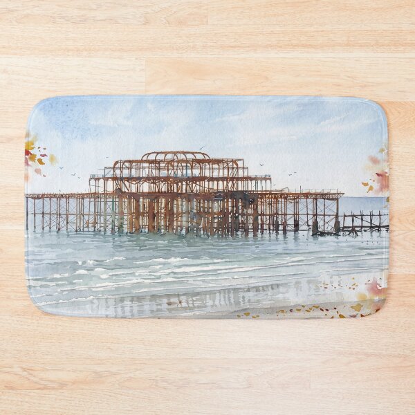 Item preview, Brighton West Pier Autumn Watercolour designed and sold by ArtworkNorth.
