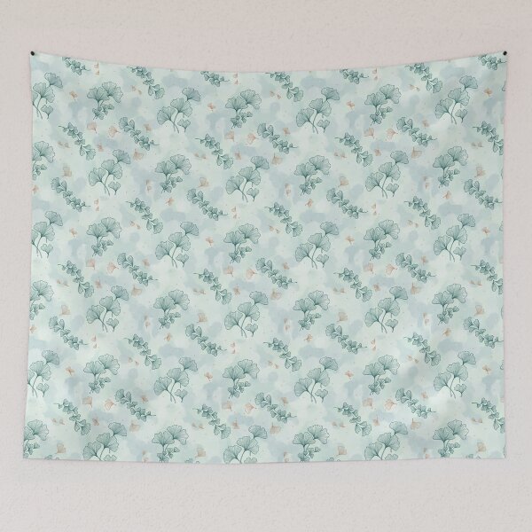 Item preview, Teal Ginkgo and Gold designed and sold by Foximsy.