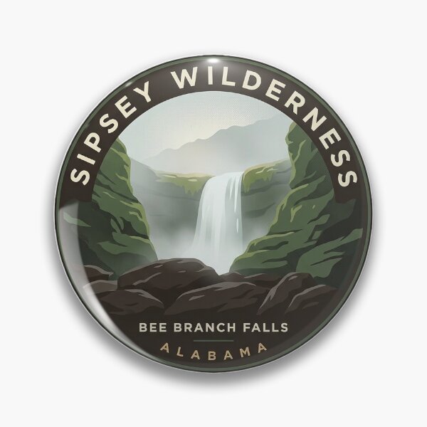 Item preview, Bee Branch Falls Misty Morning Circle Badge Sticker designed and sold by DetourDgn.