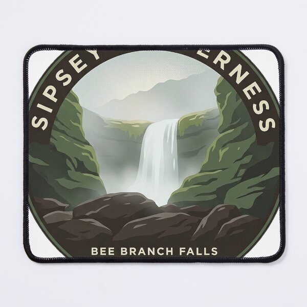 Item preview, Bee Branch Falls Misty Morning Circle Badge Sticker designed and sold by DetourDgn.