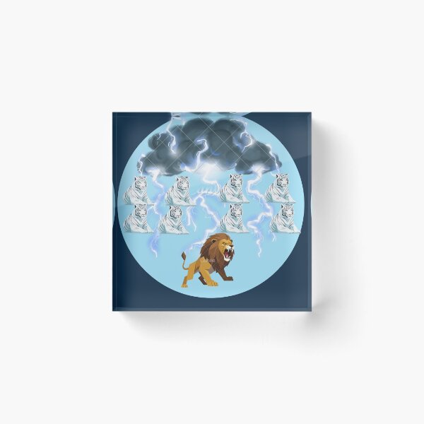 Item preview, Roaring Lion and Tigers Lighting Storm designed and sold by ngalalem.