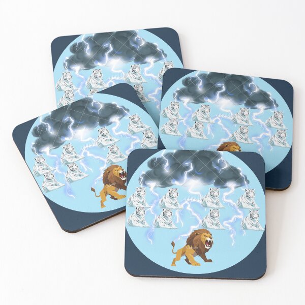 Item preview, Roaring Lion and Tigers Lighting Storm designed and sold by ngalalem.