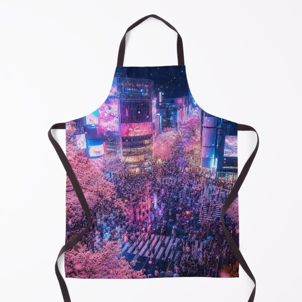 Item preview, Tokyo Sakura Night – Shibuya Neon Cityscape designed and sold by vekotpu.