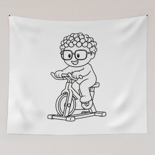 Item preview, Cute curly hair boy fitness cartoon designed and sold by wonghong.
