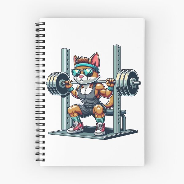 Item preview, Cool Buff Cat Heavy Squat Rack Funny Gym Workout Meme designed and sold by Hilal-Studio.