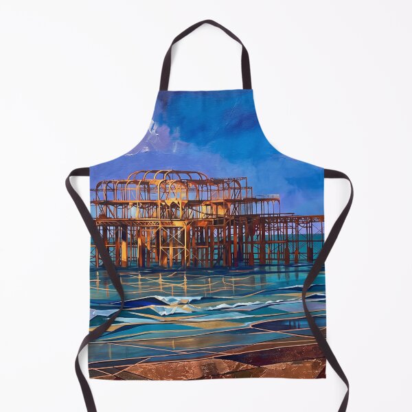 Item preview, Golden Hour at the West Pier - Modern Brighton Seascape designed and sold by ArtworkNorth.