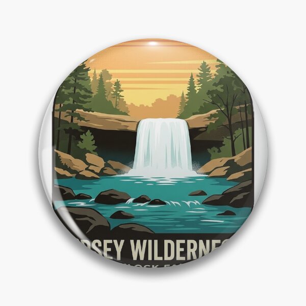 Item preview, Kinlock Falls Sipsey Wilderness Arched Badge Sticker designed and sold by DetourDgn.