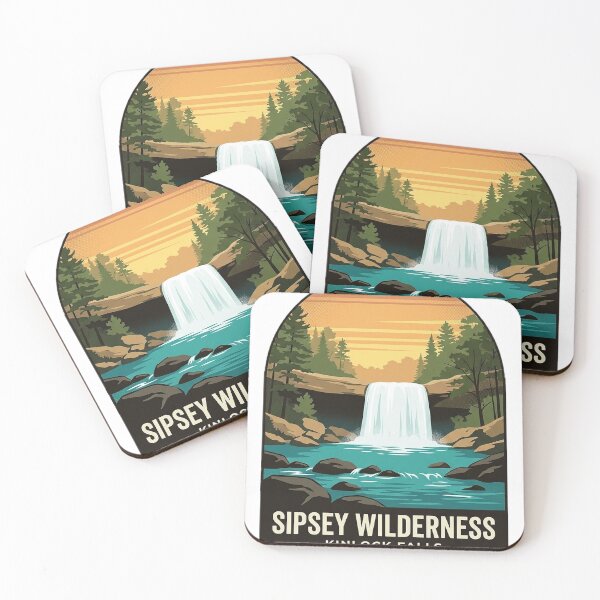 Item preview, Kinlock Falls Sipsey Wilderness Arched Badge Sticker designed and sold by DetourDgn.