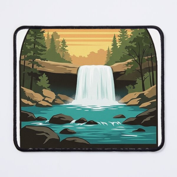 Item preview, Kinlock Falls Sipsey Wilderness Arched Badge Sticker designed and sold by DetourDgn.