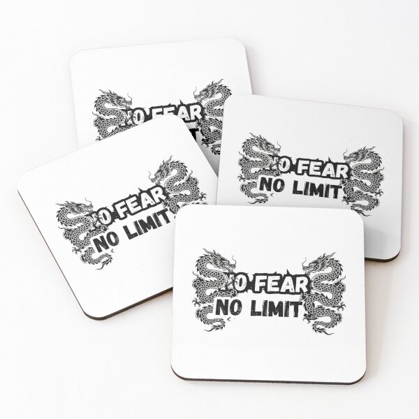 Item preview, NO FEAR, NO LIMITS Tee - Asian Dragon T-shirt | oversized Black and white unisex design designed and sold by Giobb-Artwork.