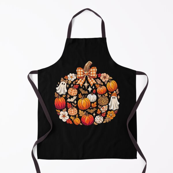 Item preview, Cute Fall Halloween Pumpkin Ghost Collage Autumn Bow Spooky Floral Design designed and sold by ArcaneArtistry.