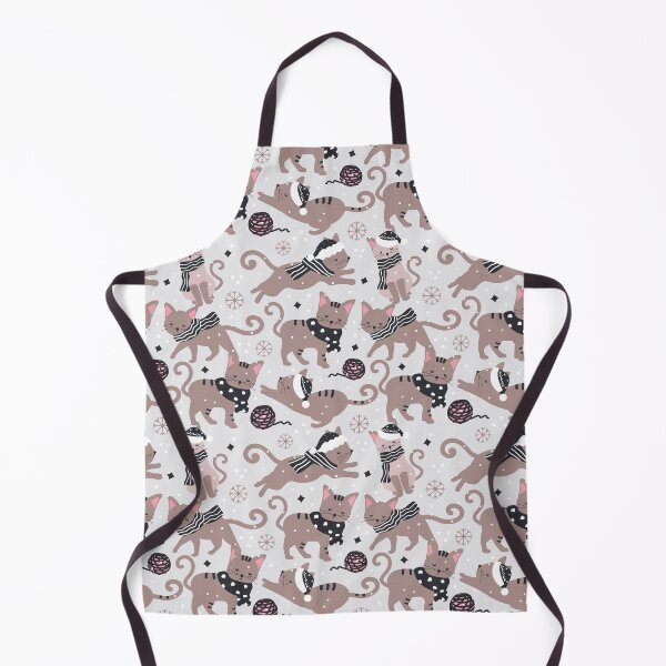 Item preview, Cute Winter Christmas Cat Pattern Pastel Art designed and sold by MerchPublic Studio.