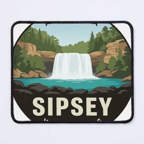 Item preview, Sipsey Wilderness Kinlock Falls Circle Badge Sticker designed and sold by DetourDgn.