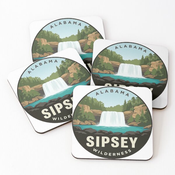 Item preview, Sipsey Wilderness Kinlock Falls Circle Badge Sticker designed and sold by DetourDgn.