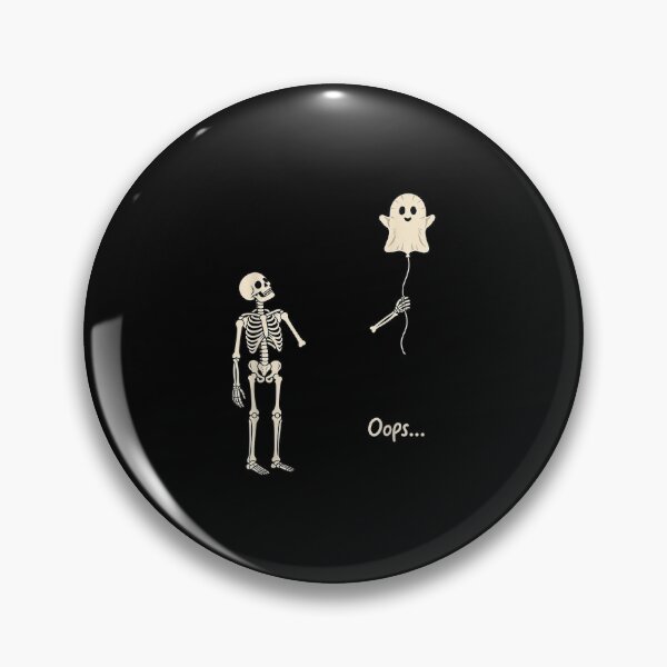 Item preview, Skeleton Holding Balloon Ghost Gothic Halloween Funny  designed and sold by Suzu Comena.