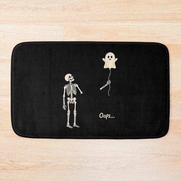 Item preview, Skeleton Holding Balloon Ghost Gothic Halloween Funny  designed and sold by Suzu Comena.