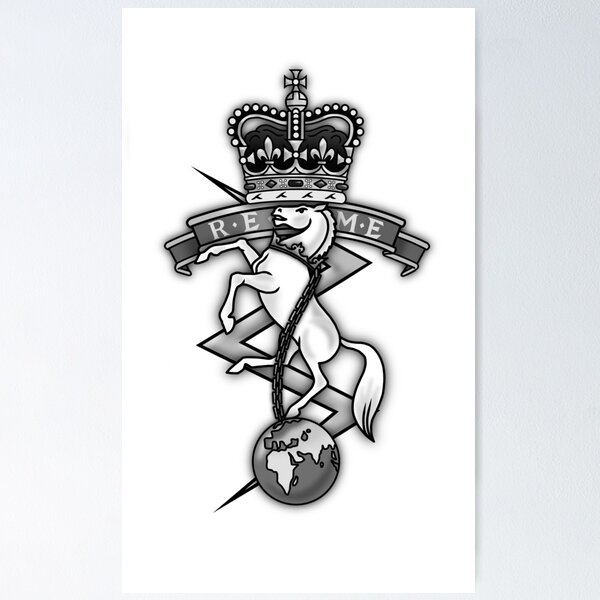 Item preview, Black and white REME 2 designed and sold by Auburn-Art.