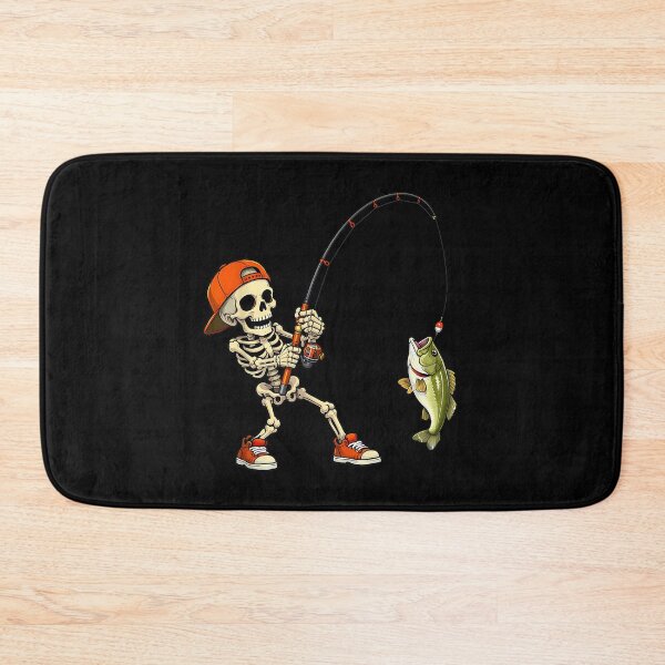 Item preview, Halloween Skeleton Fishing Bass Fisherman Funny Spooky  designed and sold by Suzu Comena.