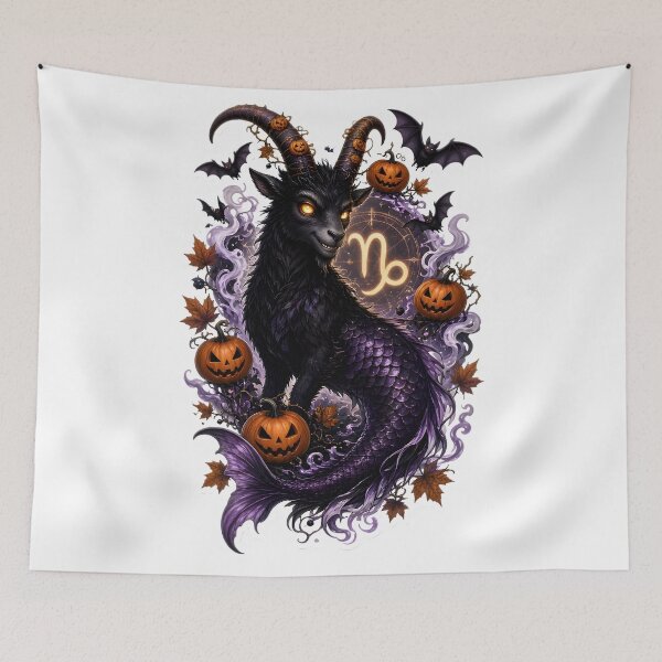 Item preview, Capricorn Halloween Mystical Sea Goat designed and sold by Zodiac Celestial Art.