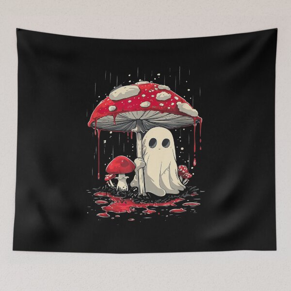 Item preview, Cottagecore Halloween Shirt Ghost Mushroom Spooky  designed and sold by Suzu Comena.