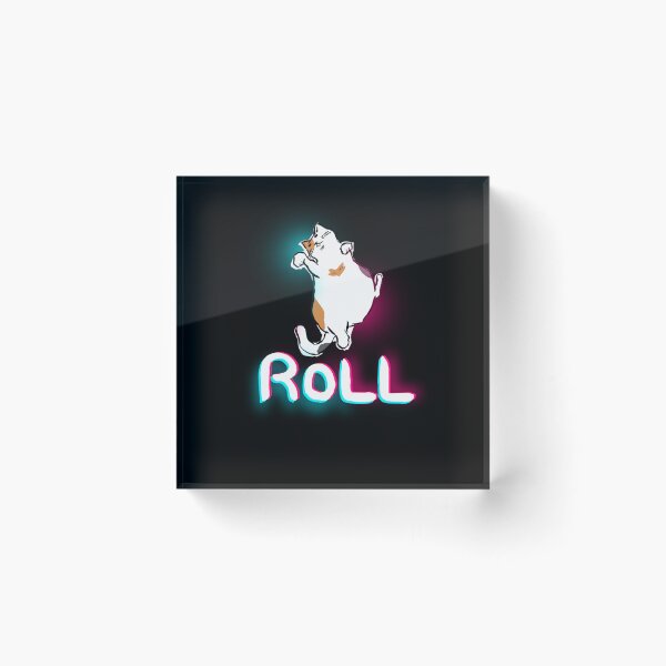 Item preview, Chubby Calico Cat Rolling Neon Cyberpunk Glitch Streetwear designed and sold by TarunekoT.