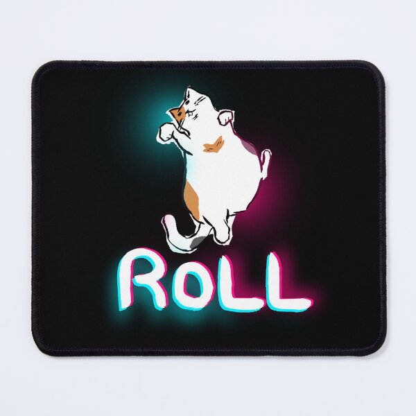 Item preview, Chubby Calico Cat Rolling Neon Cyberpunk Glitch Streetwear designed and sold by TarunekoT.