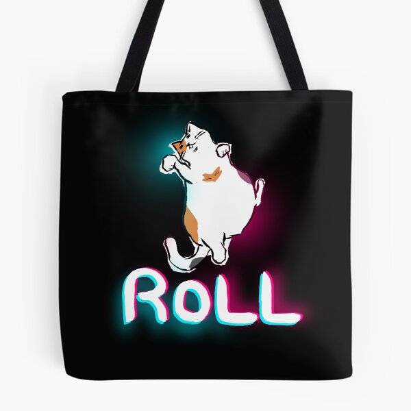 Item preview, Chubby Calico Cat Rolling Neon Cyberpunk Glitch Streetwear designed and sold by TarunekoT.